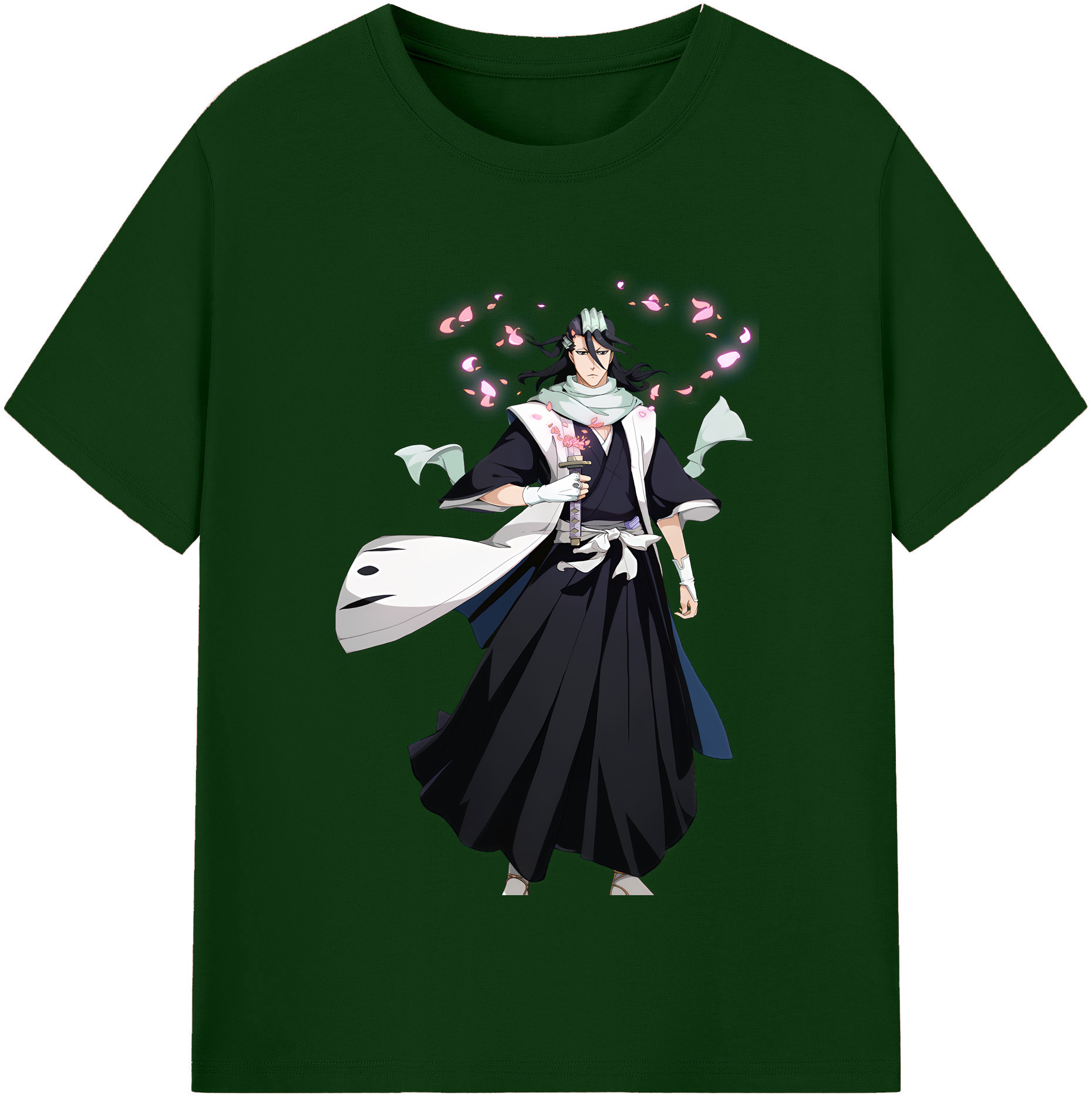 （画像用） ブリーチ くちき びゃくや BLEACH Kuchiki Byakuya 綿100％半袖Tシャツ（フロントプリント）